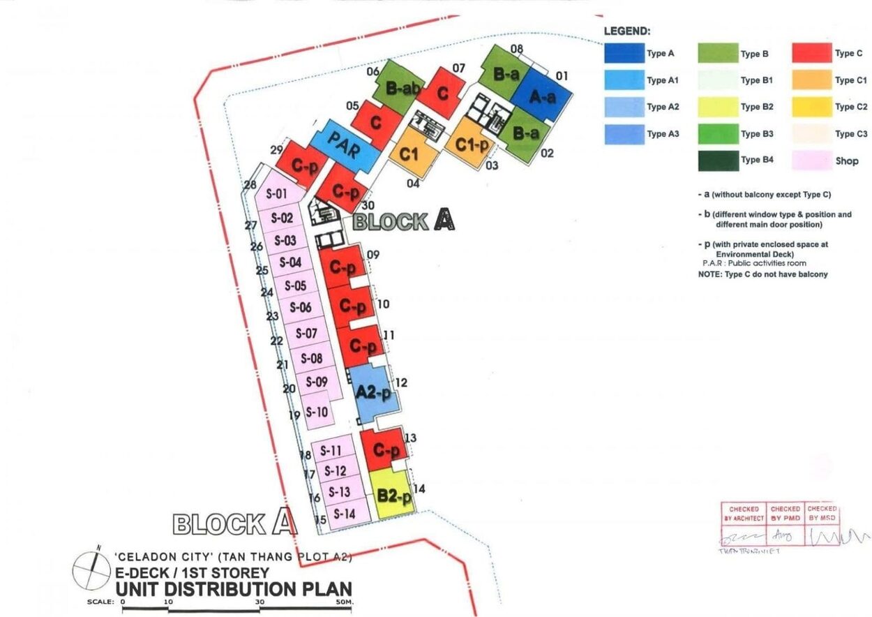 Mặt bằng block A tầng 1 