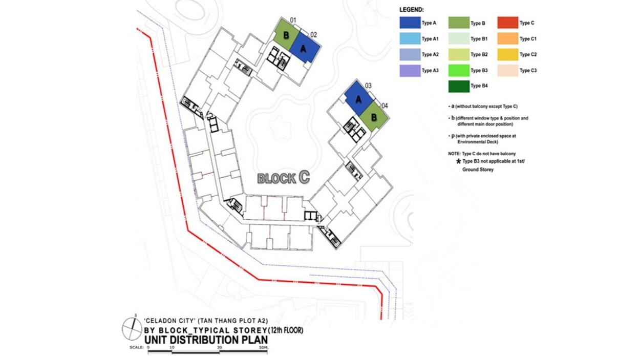 Mặt bằng block C tầng 12