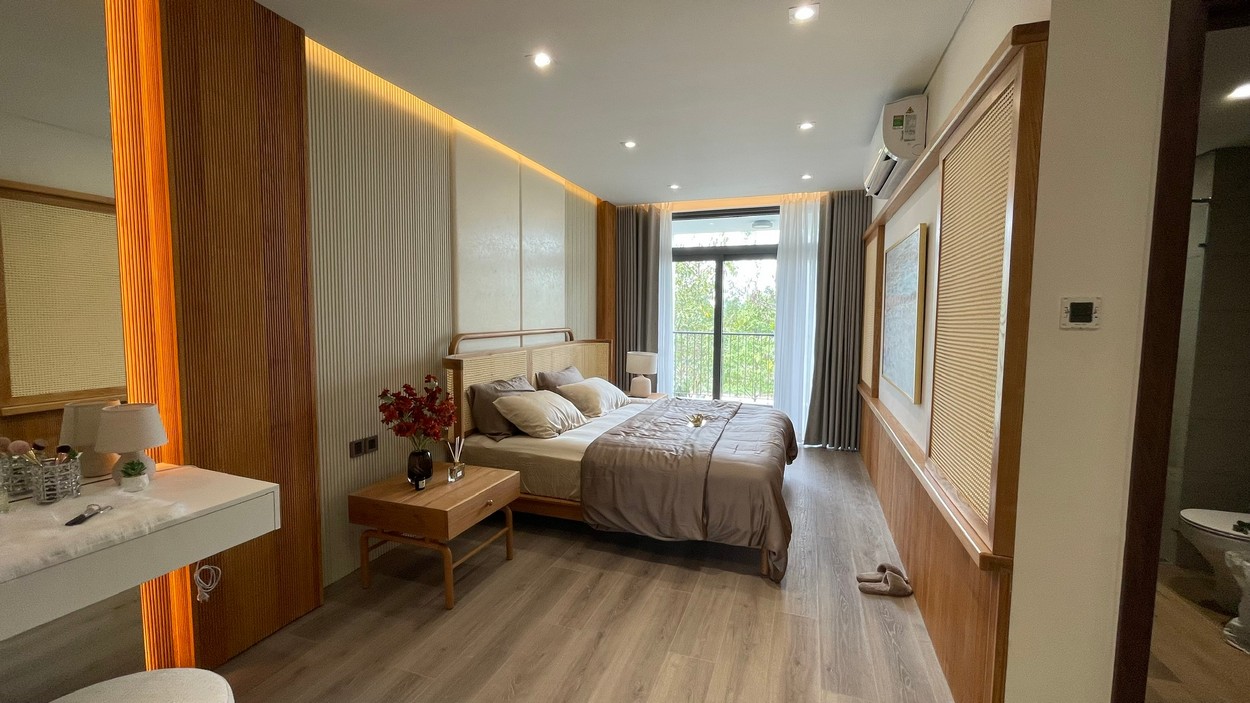 Tầng 2: Phòng ngủ chính - Nhà mẫu dự án nhà phố Artisan Park Bình Dương